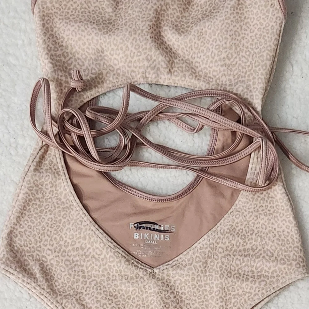 New!Frankie's Bikinis Alice Terry Wrap One‎ Piece Swimsuit